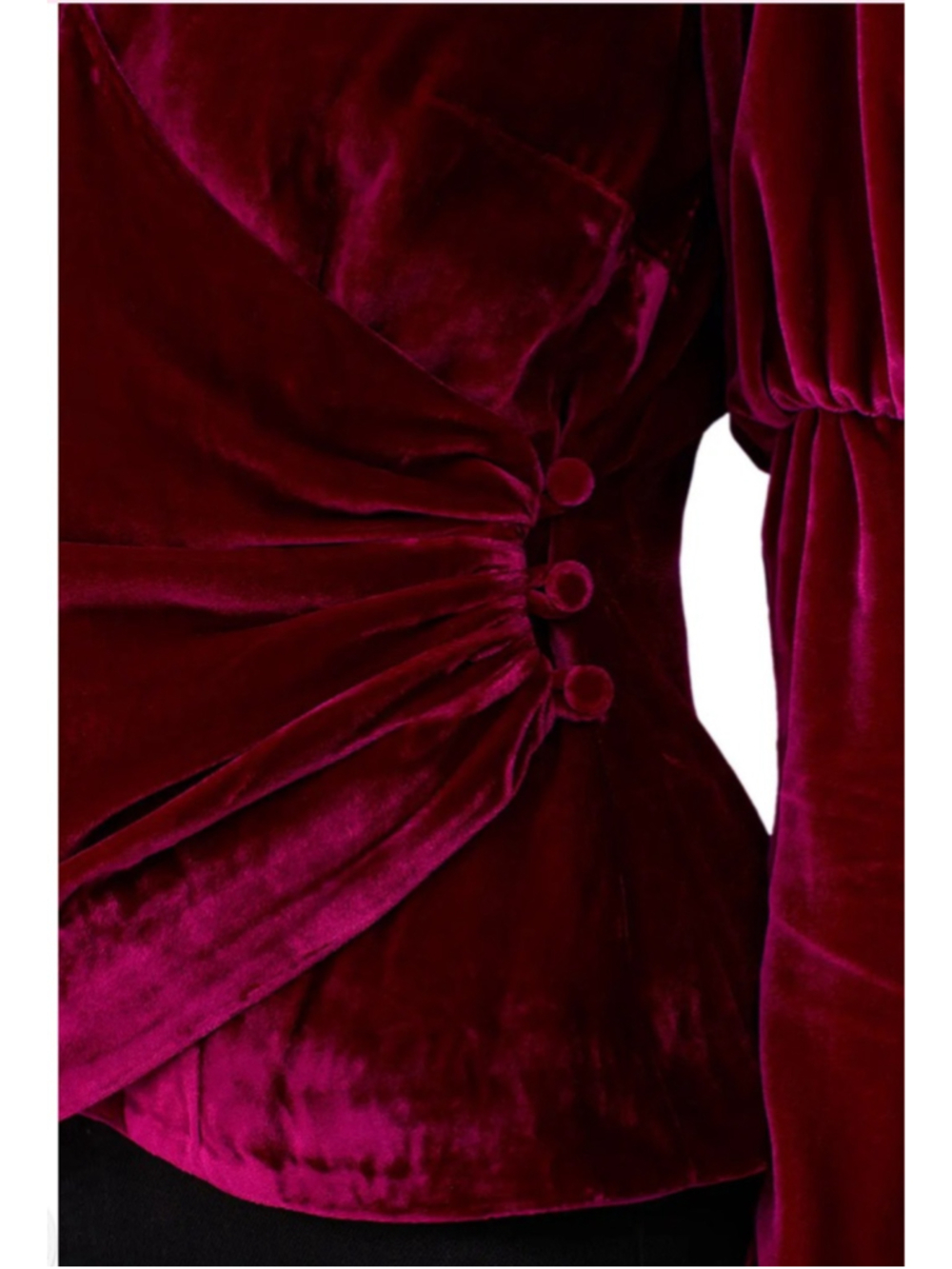 Cinq A Sept Theo Velvet Silk Blend Top - Picture 6 of 7